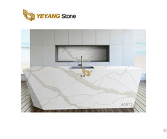 Calacatta Gold Vein Quartz For Hotel Worktop Projects A5072