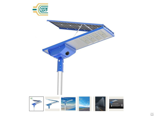 Mistei Outdoor Waterproof Ip67 Led Solar Street Light 7000lm Die Cast Aluminum All In One