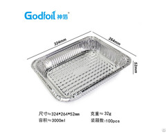 Half Tray Rectanglar Aluminum Foil Container
