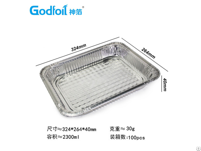 Half Tray Shallow Rectanglar Aluminum Foil Container
