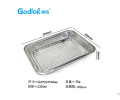 Half Tray Shallow Rectanglar Aluminum Foil Container