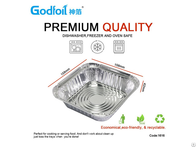 Rectangular Aluminum Foil Container Wr1616 530