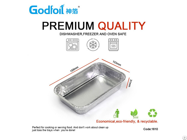 Rectangular Aluminum Foil Container Wr1610 320