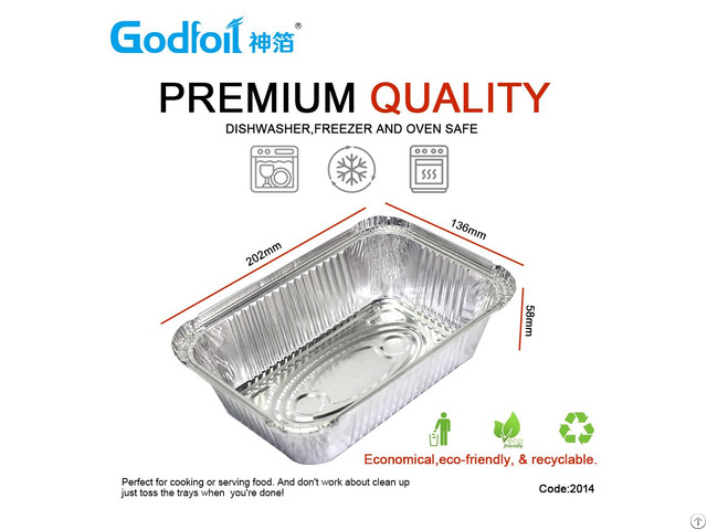 Rectangular Aluminum Foil Container Wr2014 880