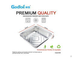 Rectangular Aluminum Foil Container Wf2424 2060