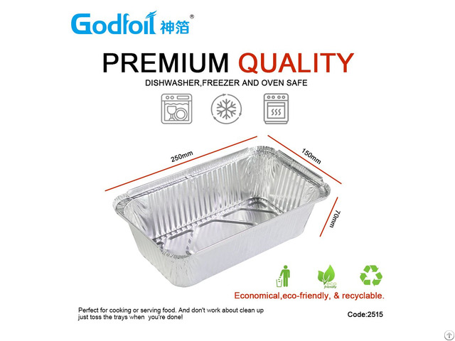 Rectangular Aluminum Foil Container Wr2515 1600