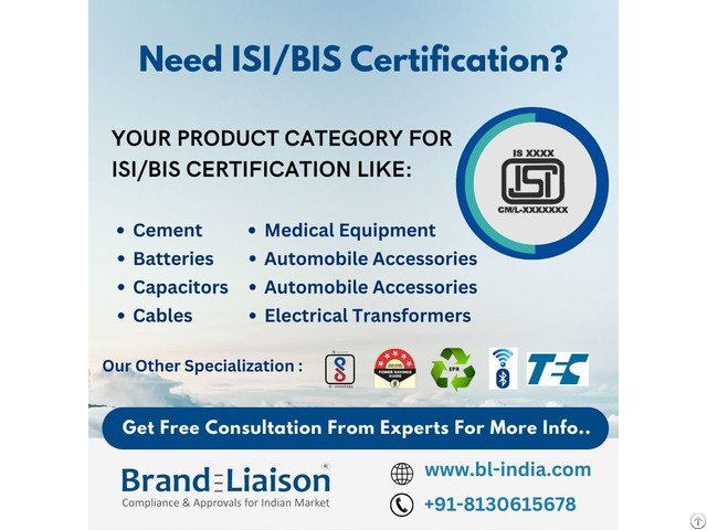Get Isi Bis Mark Certificate For Your Product In India