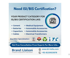 Get Isi Bis Mark Certificate For Your Product In India