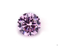 Round Brilliant Cut Pink Color Cubic Zirconia