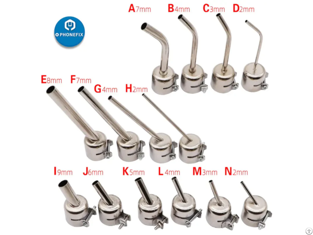Degree Curved Angle Nozzle Replacement For 850 Series Hot Air Gun