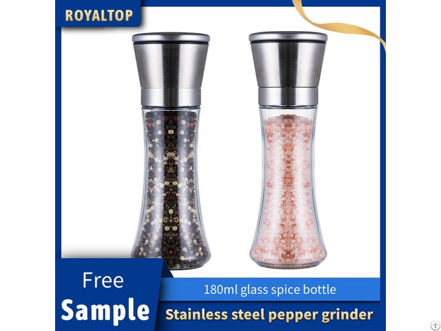 Glass Bottle Salt And Pepper Grinder