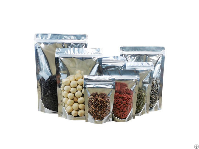 Tp S18scs Clear Window And Aluminum Foil Standing Up Pouches