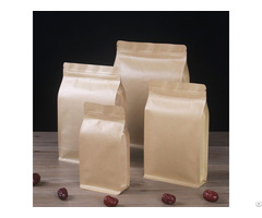 Tp S25kfb Kraft Paper Flat Bottom Pouch