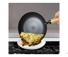 Scratch Resistant Cookware Healthy Titanium Infused Carbon Steel Pan