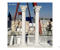 Top Quality Roman White Marble Architectural Column Pillars For Buildings Factory Supply