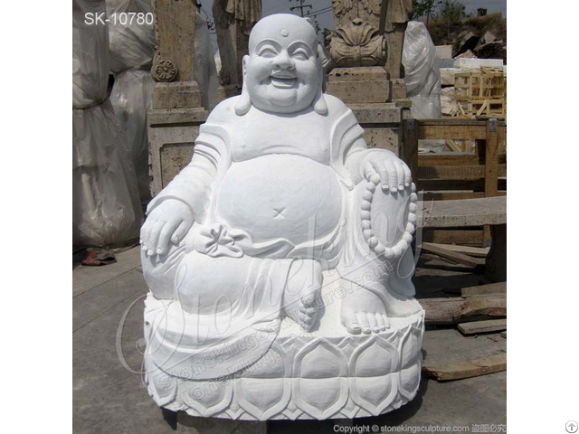 Manufacturer Hand Carved Marble Laughing Buddha Statue For Outdoor Or Home Decor
