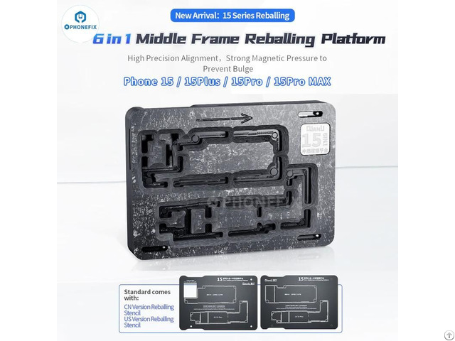 Qianli Iphone 15 Series Middle Frame Reballing Platform 6 In 1 Set