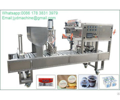 Automatic Linear Cup Filling And Sealing Machine With Fast Speed