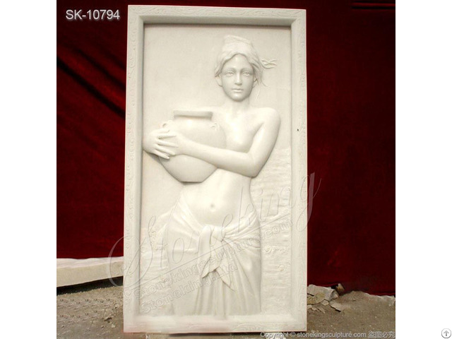 Manufacturer Hand Carved Beautiful Female Woman Relief Sculpture Home Decor For Sale