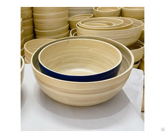 Spun Bamboo Salad Cereal Bowl, Handmade Kitchenware Vietnam