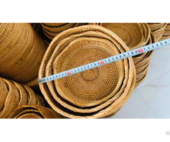 Wicker Woven Rattan Food Storage Bowl Basket