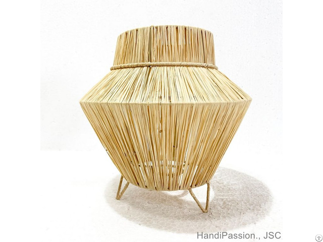 Rafia Palm Lampshade Table Lamp Home Decor