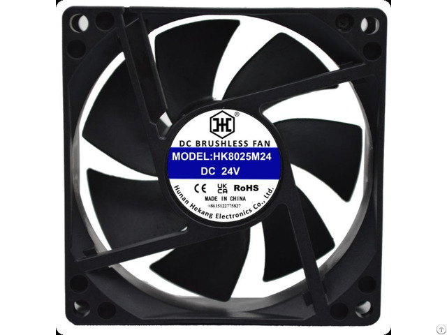 Hekang 8025 Dc 24v Low Noise Inverter Cooling Fan 80x25mm Axial Brushless Long Life Fans
