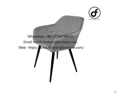 Leisure Furniture Metal Legs Velvet Armchair