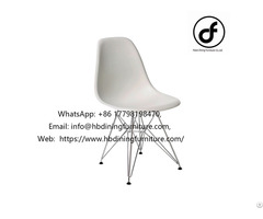 Metal Cross Leg Plastic Dining Chair