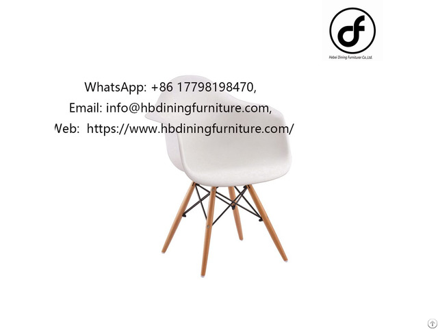 Wooden Leg Pp Plastic Armchair