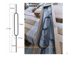 44" Length 1 2" Square Oval Metal Balusters