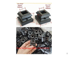 Aluminum Satin Black Stair Baluster Flat Shoes