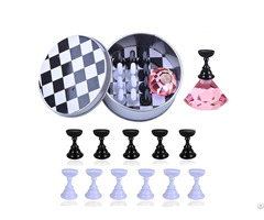 Nail Art Chessboard Display Stand Holders Crystal Holder