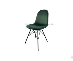 Multicolor Velvet Metal Leg Dining Chair