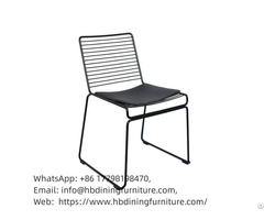 Hollow Design Black Wire Dining Chair Dc W06