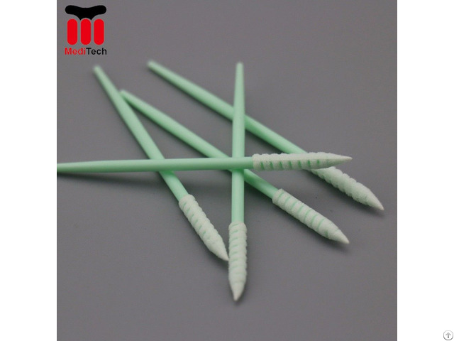 Flexible Spiral Tipped Cleanroom Foam Swabs For Car Interior Cleaning