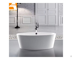 Stand Alone European Soaking Tub 2 Person High Glossy White Kf 728