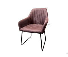 Metal Legs Leather Armrest Living Room Chair