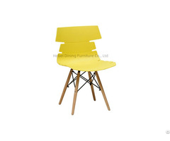 Plastic Beech Dining Chair With Irregular Backrest