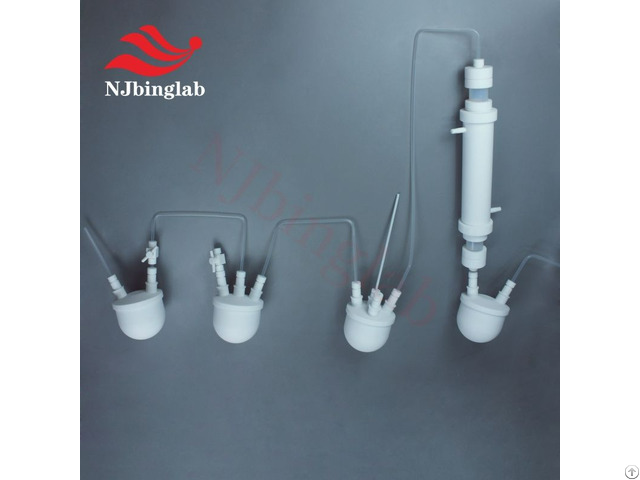 Distillation And Condensation Reaction Device With Teflon Stirring Plug Valve