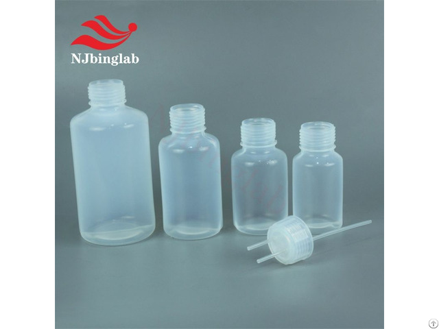 Customized Telfon Wash Bottle With Pfa Thread Sealing Cap