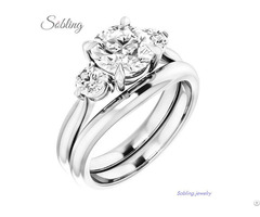 Sobling 1carat 6 5mm Round Brilliant Engagement Wedding Ring