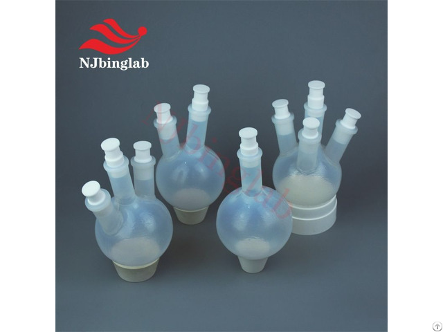 Pfa One Piece Round Bottom Flask Customized With Teflon Stopper
