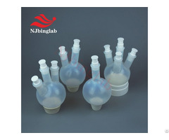 Pfa One Piece Round Bottom Flask Customized With Teflon Stopper