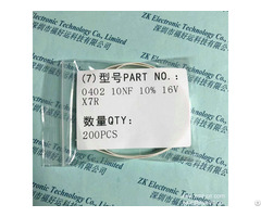 Liz Resistor 0402 10nf 10% 16v X7r