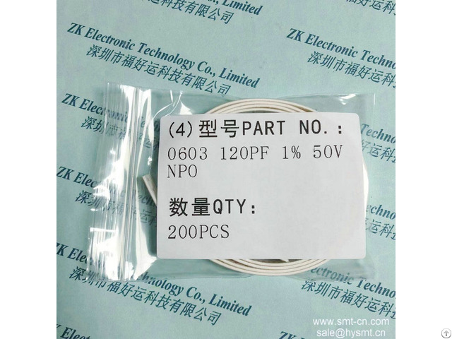 Yageo 0603 120pf 1% 50v Npo Smd Capacitor Cc0603frnpo9bn121