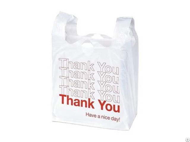 Customized Thank You Plastic Vest Carrier Bags