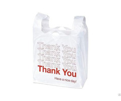 Customized Thank You Plastic Vest Carrier Bags