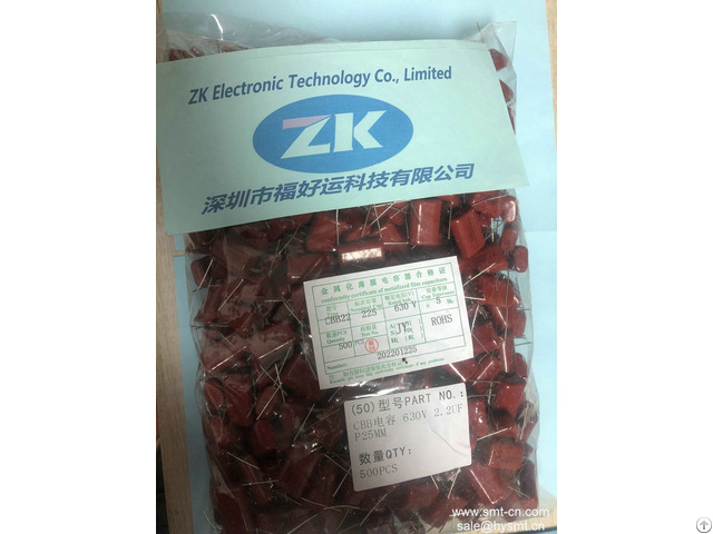 Cbb Capacitor 630v 2 2uf P25mm Instead Ccb21 Suntan