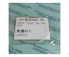 Cctc Capacitor 0805 150pf 5% Instead Ecj 2vc1h151j Cer 50v Smd Lf Panasonic Eletronic Components